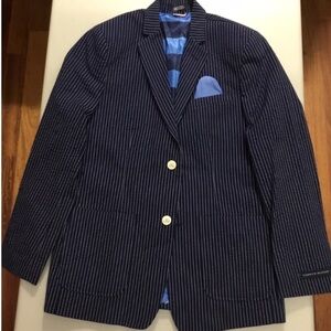 Tommy Hilfiger Boys' Flag Blue Pinstripe Dress wear NWT